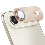 Avizar Protection Caméra Intégrale pour iPhone Air Cadre Aluminium avec Verre Trempé Dorée