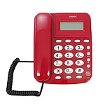Avizar Téléphone Fixe Filaire Multifonction avec Écran LCD / Redial / Alarme Rouge