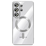 Avizar Coque pour Galaxy S26 Ultra Compatible MagSafe avec Contour Chromé Argent