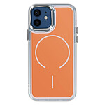 Avizar Coque MagSafe pour iPhone 12 / 12 Pro Protection Bi-matière Ultra Renforcé Orange