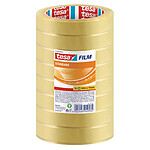 TESA Pack 8 Rubans Adhésif standard, transparent 19 mm x 66 m