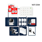 Daewoo - Alarme Maison Wifi & GSM Sans Fil Vigilia VIG505+ - Kit Complet avec 3 Caméras Full HD intérieur/ 2x extérieures solaires et 13 Accessoires