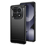 Avizar Coque pour Redmi  Note 15 5G / 4G en Silicone Effet Carbone Texture Brossée Noir