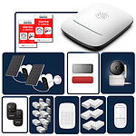 Daewoo - Pack Alarme Maison Sans Fil Elite (Horizon+) - Centrale PA501Z - Kit XXL 18 Accessoires + 2 Caméras Solaires Extérieures & 1 Intérieure