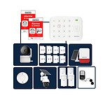 Daewoo - Alarme Maison Wifi Sans Fil Vigilia VIG507 - Kit Complet avec 2 Caméras Full HD intérieur/extérieur solaire motorisée et 17 Accessoires