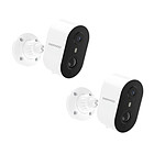 Daewoo W503 – Pack de 2 Caméras de Surveillance Extérieure WiFi Sans Fil – Full HD – Batterie Rechargeable – Détection de Mouvement – Vision Nocturne