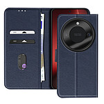 Avizar Étui Folio pour Honor Magic 8 Lite Série Chesterfield avec Fonction Support Bleu nuit