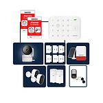 Daewoo - Alarme Maison Wifi Sans Fil Vigilia VIG504 - Kit Complet avec 3 Caméras Full HD intérieur/ 2 x Extérieur autonomes et 12 Accessoires