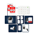 Daewoo - Alarme Maison Wifi Sans Fil Vigilia VIG502 - Kit Complet avec Caméras Full HD intérieur et extérieure autonome et 9 Accessoires
