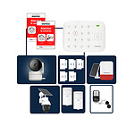Daewoo - Alarme Maison Wifi Sans Fil Vigilia VIG506 - Kit Complet avec 2 Caméras Full HD intérieur/extérieur solaire motorisée et 11 Accessoires
