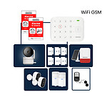 Daewoo - Alarme Maison Wifi & GSM Sans Fil Vigilia VIG504+ - Kit Complet avec 3 Caméras Full HD intérieur/ 2 x Extérieur autonomes et 12 Accessoires