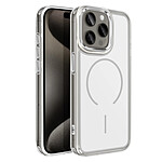 Avizar Coque MagSafe pour iPhone 15 Pro Conception Hybride Renforcé Blanc