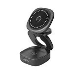 Maxlife Chargeur sans fil 3-en-1 MagSafe Qi 15W pour Smartphone / AirPods / Apple Watch Noir