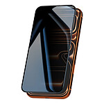Avizar Protection Écran Verre Trempé pour iPhone 17 Pro Anti-Espion Dureté 9H Noir transparent