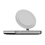 LNQ Station de Charge sans fil Qi et MagSafe 15W en Aluminium Blanc