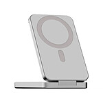 LNQ Powerbank Magnétique 3-en-1 8000mAh avec Support Pliable et Port USB-C PD 20W Argent