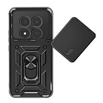 Avizar Coque pour Redmi Note 15 Pro Plus 5G avec Cache Caméra Pivotant et Bague Support Noir