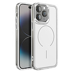 Avizar Coque MagSafe pour iPhone 14 Pro Max Protection Bi-matière Ultra Renforcé Blanc