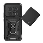 Avizar Coque pour Redmi Note 15 4G avec Cache Caméra Pivotant et Bague Support Noir