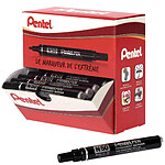 PENTEL Pack de 36 marqueurs permanents corps métal N50 pointe ogive encre noire