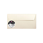 CLAIREFONTAINE Sachet de 5 enveloppes Pollen DL 110x220, ivoire irisé