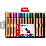 STABILO Coffret de 25 Stylo-Feutre POINT 88 Pointe Fine 0,4 mm couleurs assorties