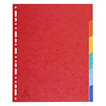 EXACOMPTA Intercalaires carte lustrée 400g 6 positions - A4 maxi Couleurs assorties x 25