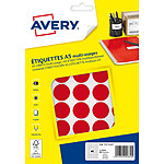 AVERY Sachet de 400 pastilles Ø24 mm. Imprimables. Coloris rouge.