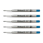 PELIKAN Recharge Grande Capacité pour Stylo Bille 337 Pointe Large B Bleu x 5