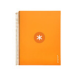 ANTARTIK Cahier spirale A4 240p 90g remborde 5x5mm microperfore 5 bandes 4 trous coloris jaune moutarde