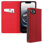Avizar Étui en Cuir pour iPhone 17e avec Porte-carte Support Vidéo Rouge