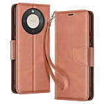 Avizar Étui Portefeuille pour Honor Magic 8 Lite Style Rétro avec Support Marron