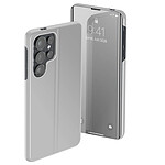 Avizar Étui de Protection pour Galaxy S26 Ultra Clear View avec Support Vidéo Argent