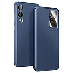 Avizar Étui pour Galaxy S25 Edge avec Fenêtre Smart View et Porte-carte Bleu