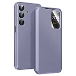 Avizar Étui pour Galaxy A17 avec Fenêtre Smart View et Porte-carte Gris lavande