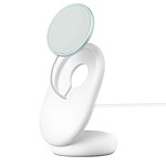 Google Chargeur Sans Fil Qi2 15W magnétique avec Support avec Câble USB-C 1m Blanc