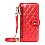 Avizar Étui Bandoulière pour Galaxy S26 Ultra avec Pochette Zippée et Support Vidéo Rouge