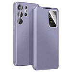 Avizar Étui pour Galaxy S26 Ultra avec Fenêtre Smart View et Porte-carte Gris lavande
