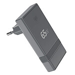 Force Power Chargeur Secteur 2 USB-C PD 65W Série L Shape GaN Charge Rapide Gris