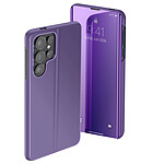 Avizar Étui de Protection pour Galaxy S26 Ultra Clear View avec Support Vidéo Violet foncé