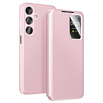 Avizar Étui pour Galaxy A37 avec Fenêtre Smart View et Porte-carte Rose