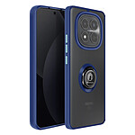Avizar Coque pour Redmi Note 15 Pro 4G avec Anneau Magnétique Finition Givrée Bleu