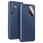 Avizar Étui pour Galaxy S25 FE avec Fenêtre Smart View et Porte-carte Bleu