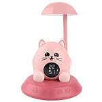 BigBen Réveil Enfant Chat Rétroéclairé avec Veilleuse Musicale et Affichage Digital Rose BigBen Réveil Enfant Chat Rétroéclairé avec Veilleuse Musicale et Affichage Digital Rose