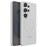 Samsung Coque MagSafe pour Galaxy S26 Ultra en Silicone Magnet Cover Antichoc Gris