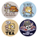 Fuzzballs - Pack 4 sous-verres Fuzzballs