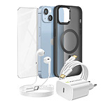 Mayaxess Pack Essentiel pour iPhone 14 Coque, Verre, Chargeur, Écouteurs (5 pièces) Noir Mayaxess Pack Essentiel pour iPhone 14 Coque, Verre, Chargeur, Écouteurs (5 pièces) Noir