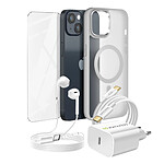 Mayaxess Pack Essentiel pour iPhone 14 Coque, Verre, Chargeur, Écouteurs (5 pièces) Gris Mayaxess Pack Essentiel pour iPhone 14 Coque, Verre, Chargeur, Écouteurs (5 pièces) Gris