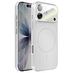 Avizar Coque MagSafe pour iPhone 17 Rigide avec Verre Protection Caméra Argent