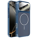 Avizar Coque MagSafe pour iPhone 16 Pro Rigide avec Verre Protection Caméra Bleu nuit